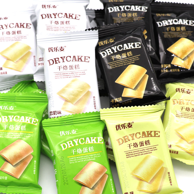 优乐麦原味干烙蛋糕饼干休闲零食