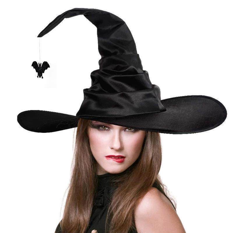 Halloween万圣节头饰流苏帽女巫蜘蛛cos化妆舞会派对道具巫婆帽子