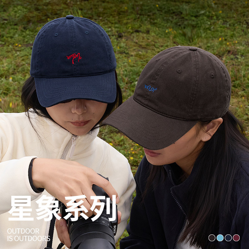 星象刺绣棒球帽情侣款男女户外鸭舌帽纯棉四季百搭帽子2025新款