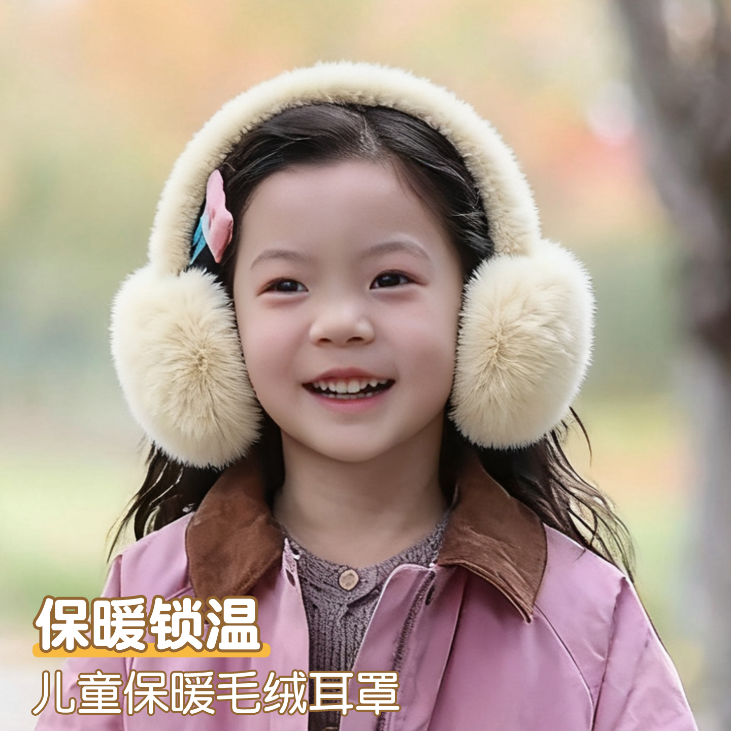 儿童耳罩男女童冬季加绒加厚防冻