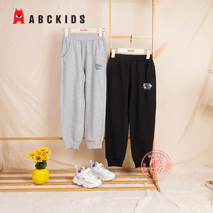 abckids童装女童休闲裤简约百搭运动裤门店秋季新款学生洋气裤子