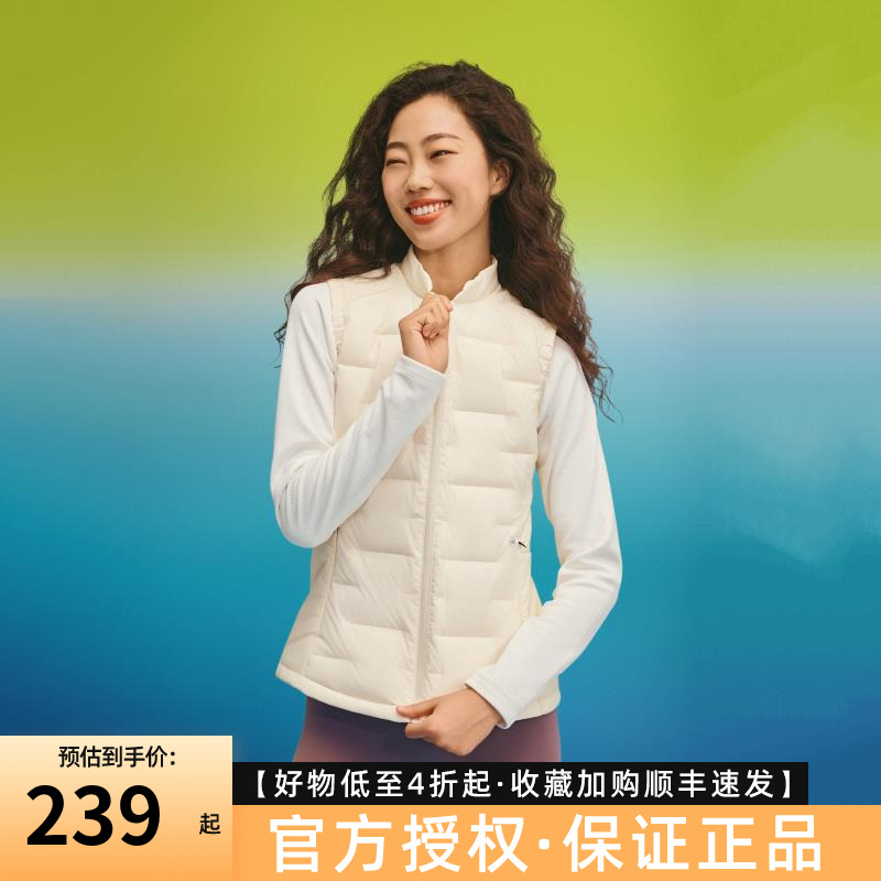 斯凯奇2024冬季女士羽绒马甲