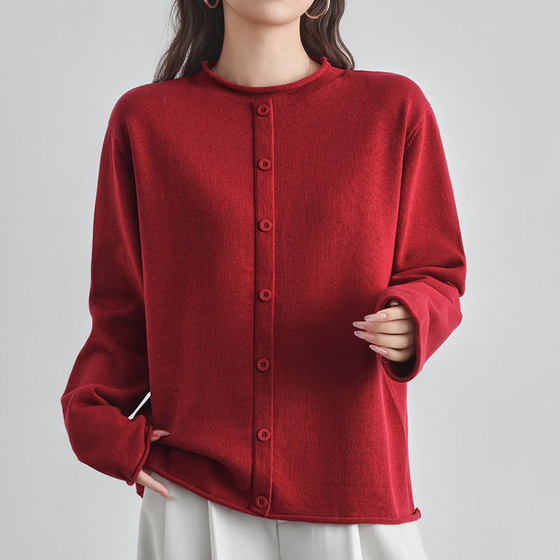 双莲100%纯棉毛衣女休闲加厚春秋百搭上衣全棉高档冬装针织打底衫,女装/女士精品,毛衣,淘宝优惠券,粉丝福利购,淘宝优惠卷