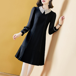 高端连衣裙奢华大牌初春气质名媛显瘦减龄长袖2025新款遮肚子春裙