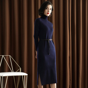 打底针织毛衣长裙内搭秋冬款 配大衣 连衣裙气质名媛高领2025新款