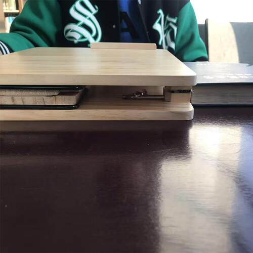 桌面支架书立书夹学生用横向折叠实木写字板阅读书架桌面收纳整理