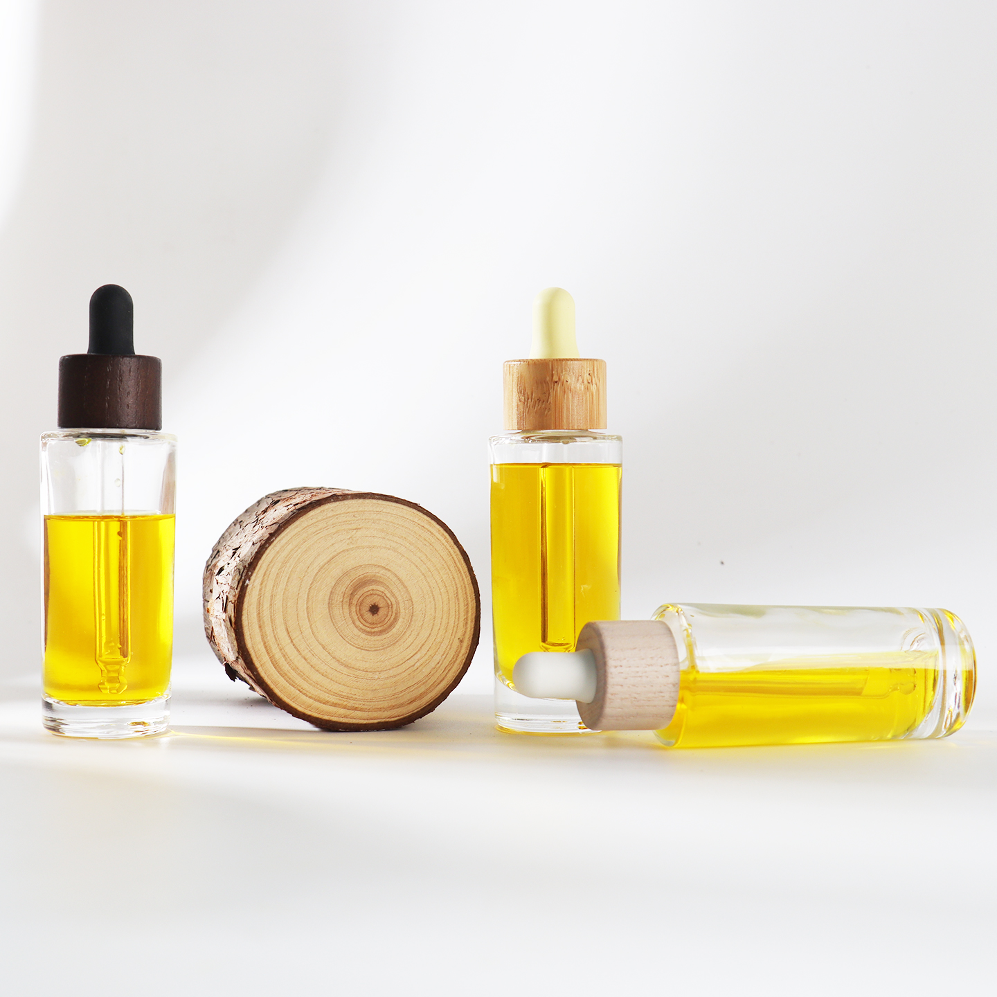 HOPECK木质滴管盖倒锥玻璃精油瓶