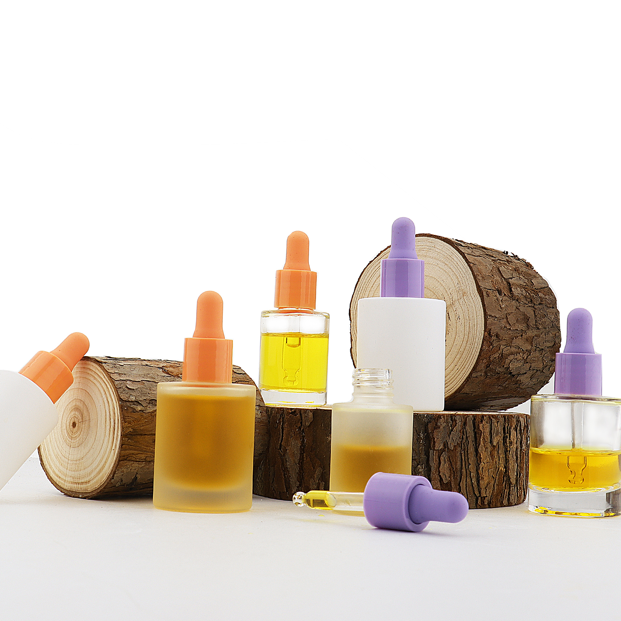 HOPECK磨砂喷白玻璃分装精油瓶