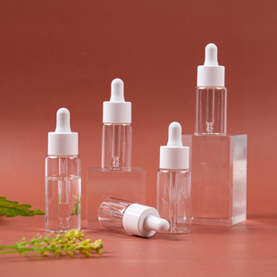 HOPECK双层PP滴管盖管制模制玻璃瓶粉底液精油分装瓶18牙精油瓶