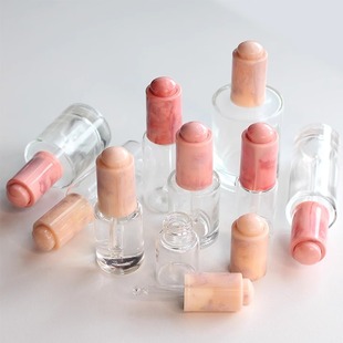 HOPECK仿石纹粉按压滴管盖管制玻璃瓶18牙10-50ml粉底液瓶精油瓶