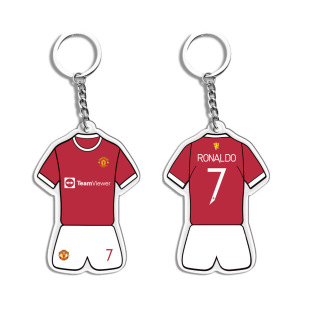 梅西C罗内马尔阿根廷姆巴佩足球球衣小挂件钥匙扣链背包扣礼品