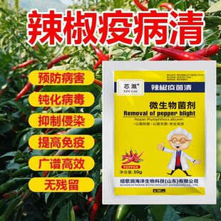 辣椒疫病菌剂卷叶专用微生物快速杀菌炭疽黄叶枯萎根腐灰霉病软腐