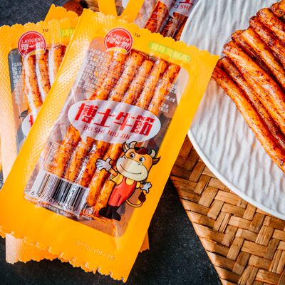 博士牛筋辣条盒装儿时怀旧小零食素牛筋小吃90回忆辣味食品