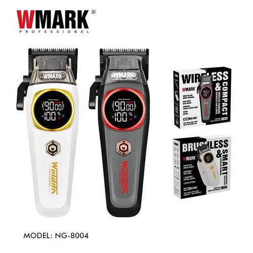 WMARK NG-8004专业无线充电理发剪无刷电机DLC刀片锋利耐磨理发器