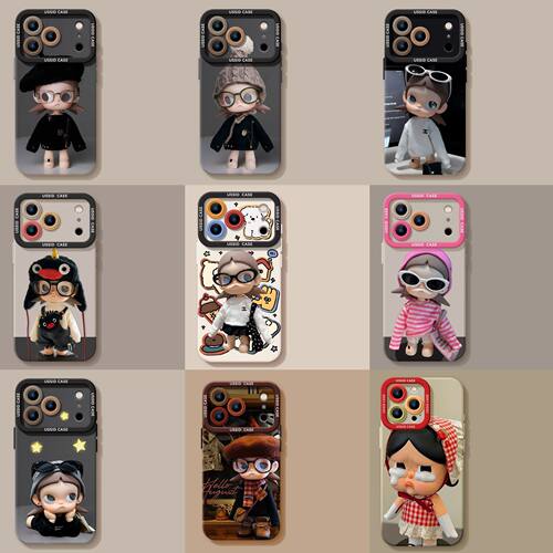 适用女孩公仔手机壳适用iPhone17硅胶16pro火爆款15max苹果14卡通
