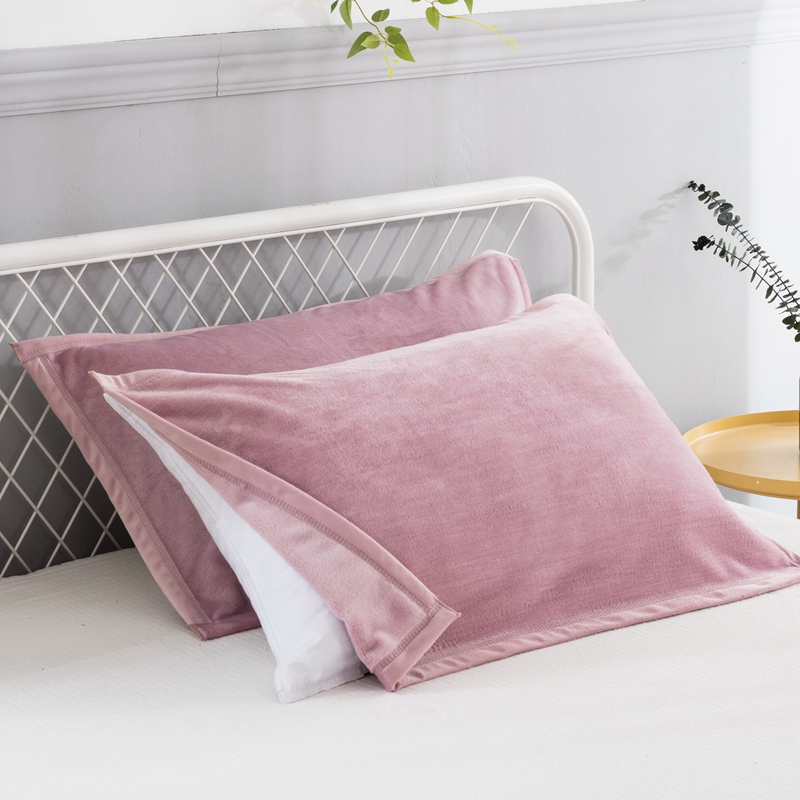 牛奶绒枕巾加厚保暖冬季