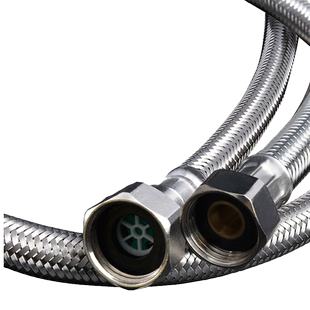 潜水艇热水器马桶进水软管304不锈钢编制软管4分角阀冷热上水管