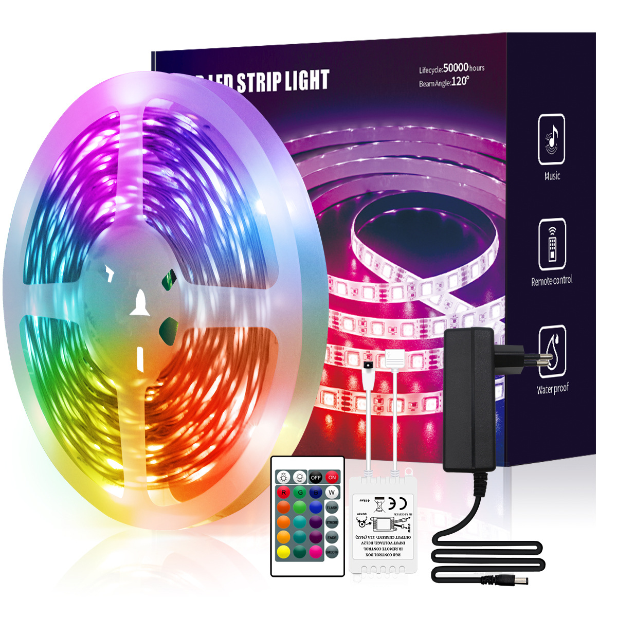 led灯带50RGB套装IR24键