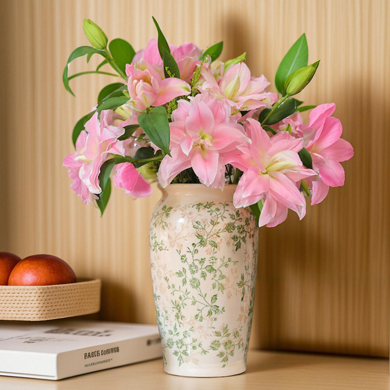 田园法式干花鲜花陶瓷插花瓶