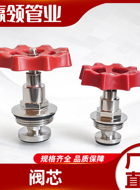 PPR水管阀门心DN253250MM水管开关阀门配件4分6分铜加厚阀芯配件