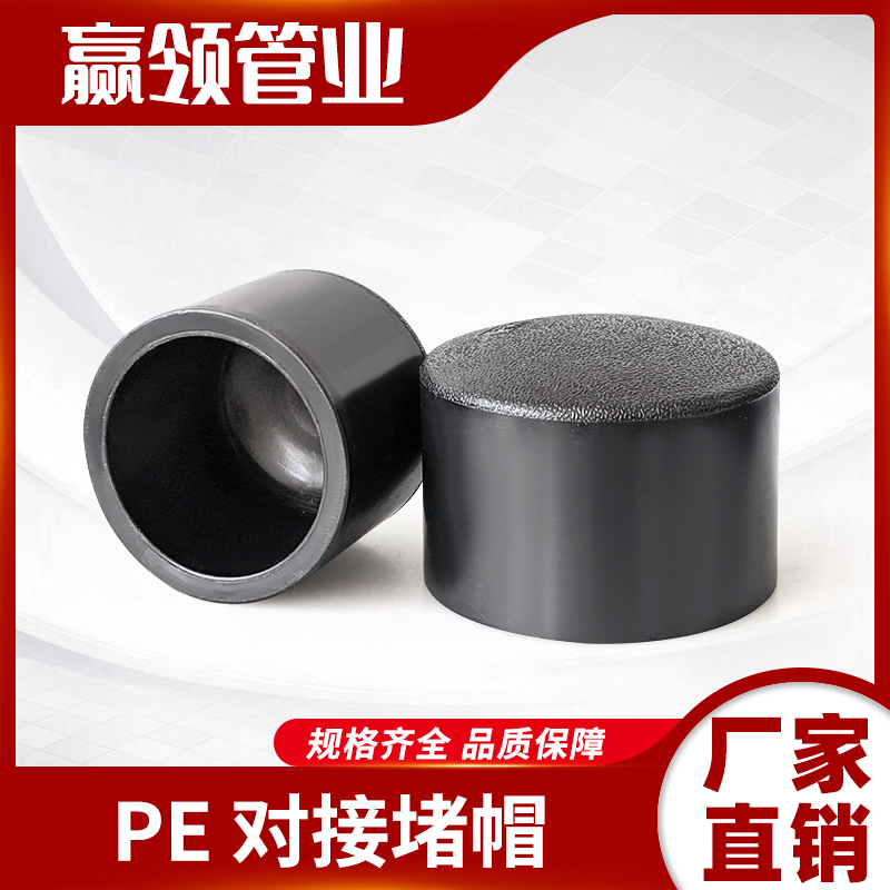 PE管件hdpe对接管帽封头对焊堵头堵帽管盖管道接头63/110/160寸8