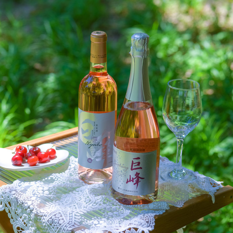 日本进口梦的巨峰起泡桃红葡萄酒 葡萄の王様 巨峰葡萄甘酸可口