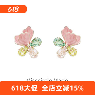 瑟可夸张独特漂亮春日彩色花朵耳环女2026新款轻奢高级感甜美气质