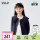 满花朵绗线丝绒织带翻领绗棉外套 外套ULLU25秋款 优露童装 女童长袖