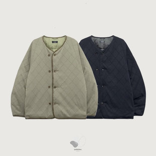 质感满分 日系户外联名BATONER针织菱形格光电子羽绒服内胆24AW