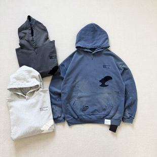 现货NBHD LS重磅水洗做旧破坏连帽卫衣 邻居SAVAGE SWEAT PARKA