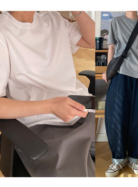 短袖极简基础款磨毛质感纯棉
