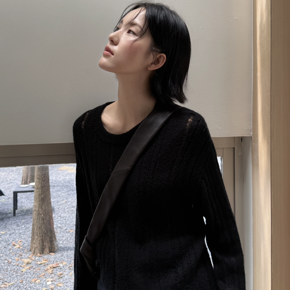 BU RIVERS-秋上新圆领休闲通勤百搭保暖毛衣(含15羊毛)14918