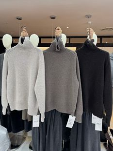 DVZ2025冬季 韩系高领全羊毛百搭宽松保暖显瘦毛衣上衣女0126 新款