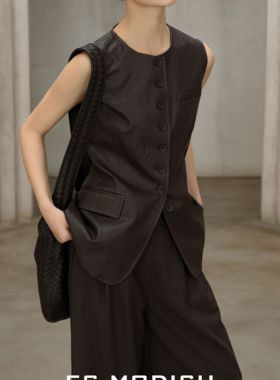 ES MODISH-欧美风通勤皮革背心马甲BL4034