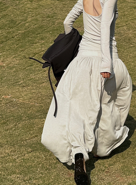 特价 BU RIVERS气质慵懒感高腰显瘦半身裙含羊毛31377