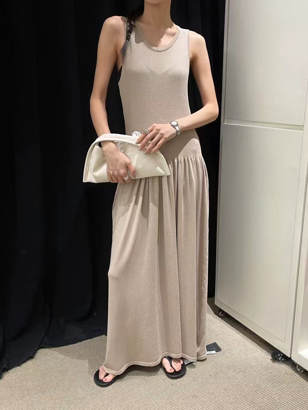 特价不退BU CLASSIC2025早秋新款简约羊毛气质针织连衣裙连衣裙