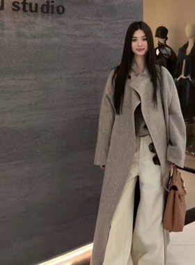 BU RIVERS大牌通勤显瘦保暖双面羊毛羊毛外套（含100羊毛）S32335