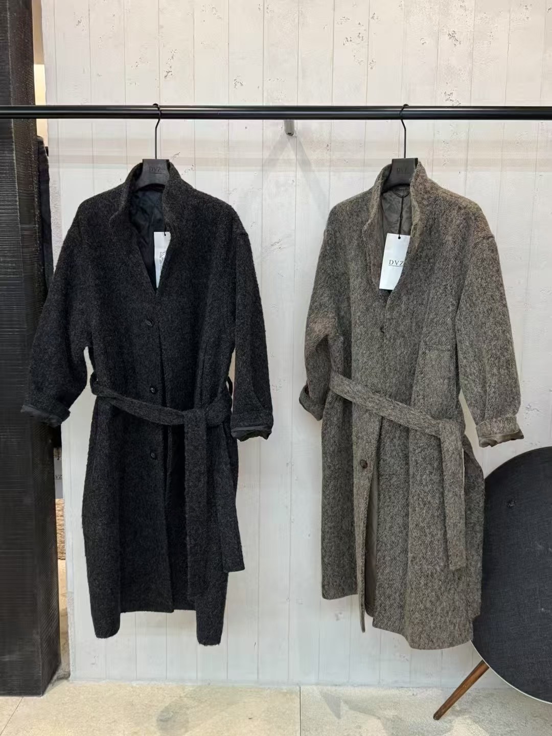 DVZ2025秋冬新款安第斯阿尔卡羊驼毛立领显瘦百搭中长款大衣5829