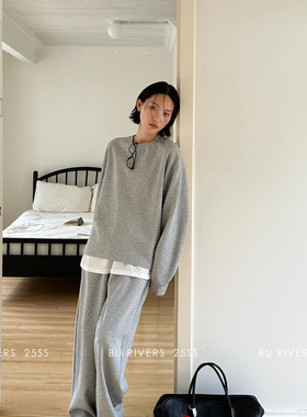 特价清BU RIVERS-极简休闲通勤百搭卫衣裤S31635