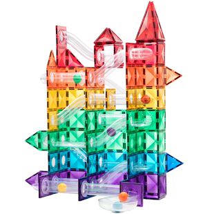 mideer弥鹿彩窗磁力片补充装积木方形拼装男女孩磁性磁铁益智玩具