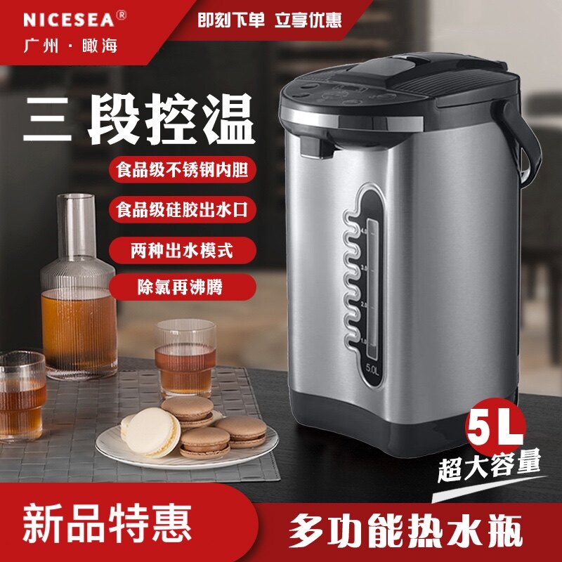 110V伏电热水瓶出国专用5L升电热水瓶气压式瓶外贸船用三段控温
