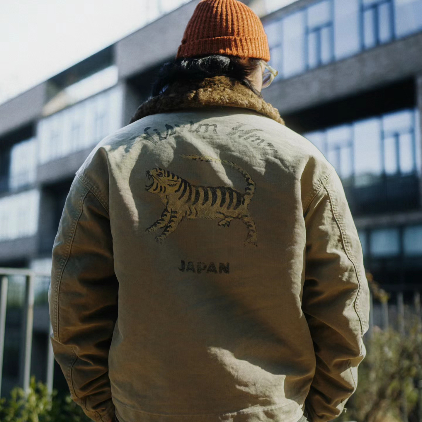 工装飞行员  VISVIM PURSER DECK JACKET 老虎印花甲板服夹克外套