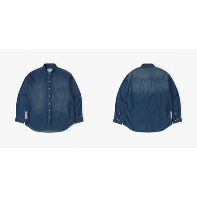 工装飞行员 MADNESS 24SS 余文乐水洗做旧复古宽松牛仔长袖衬衫男