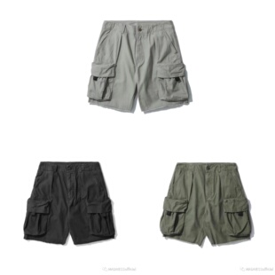 工装飞行员 MADNESS 20SS ARMY SHORPANT余文乐 水洗大兜工装短裤