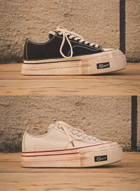 工装飞行员 VISVIM 22AW SKAGWAY LO 余文乐低帮厚底做旧帆布鞋男