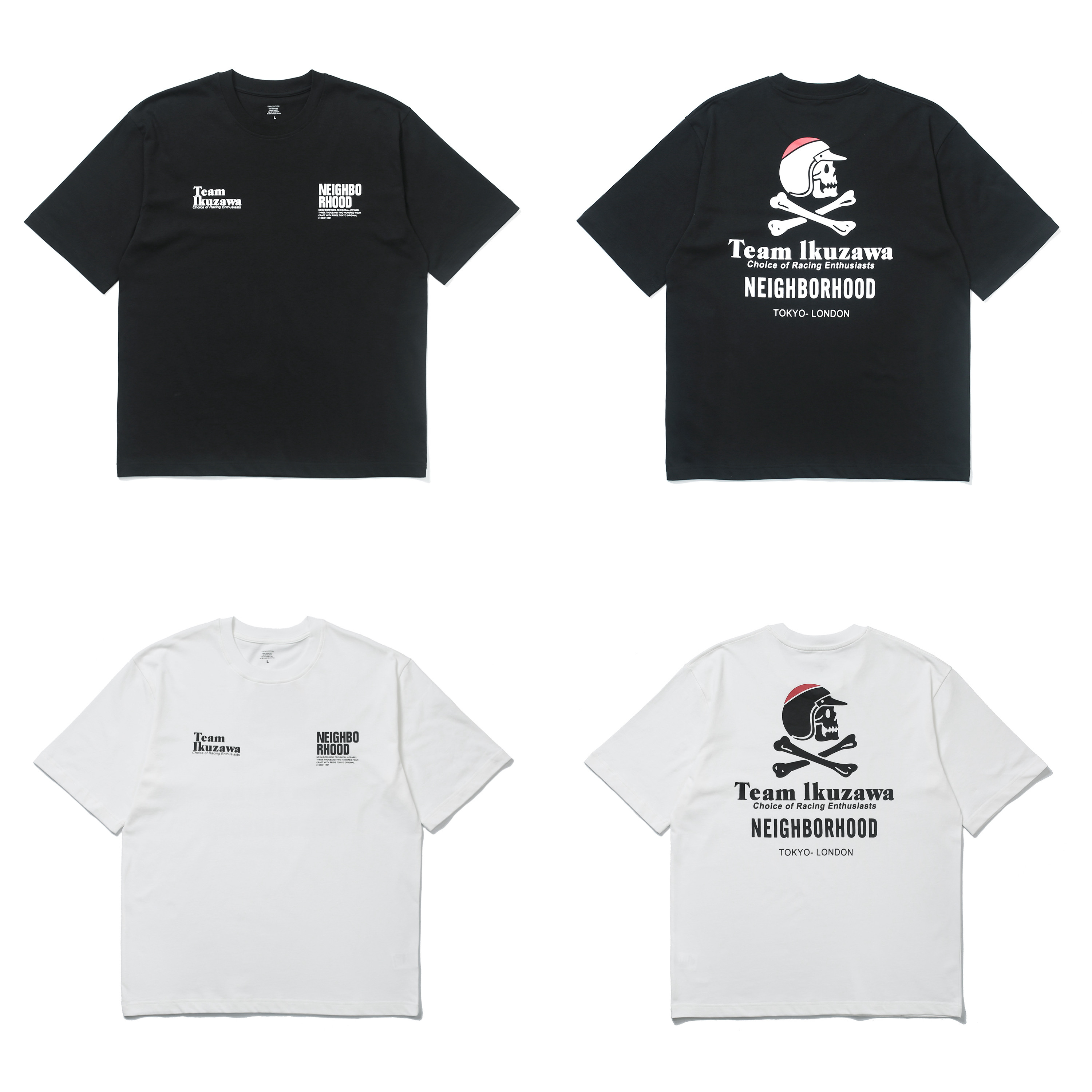 工装飞行员  NBHD LKUZAW机车联名限定款日系宽松圆领短袖T恤