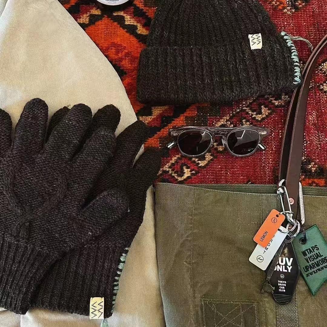 工装飞行员 VISVIM 20AW KNIT CAP N.D.秋冬日系蓝染针织毛线冷帽