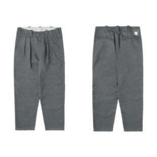 清仓不退换MADNESS 23FW余文乐聚酯纤维毛呢双褶宽松休闲裤长裤