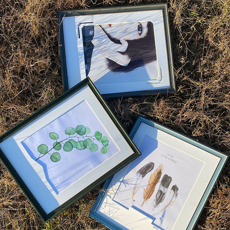 拼图新西兰松木北欧风相框送卡纸