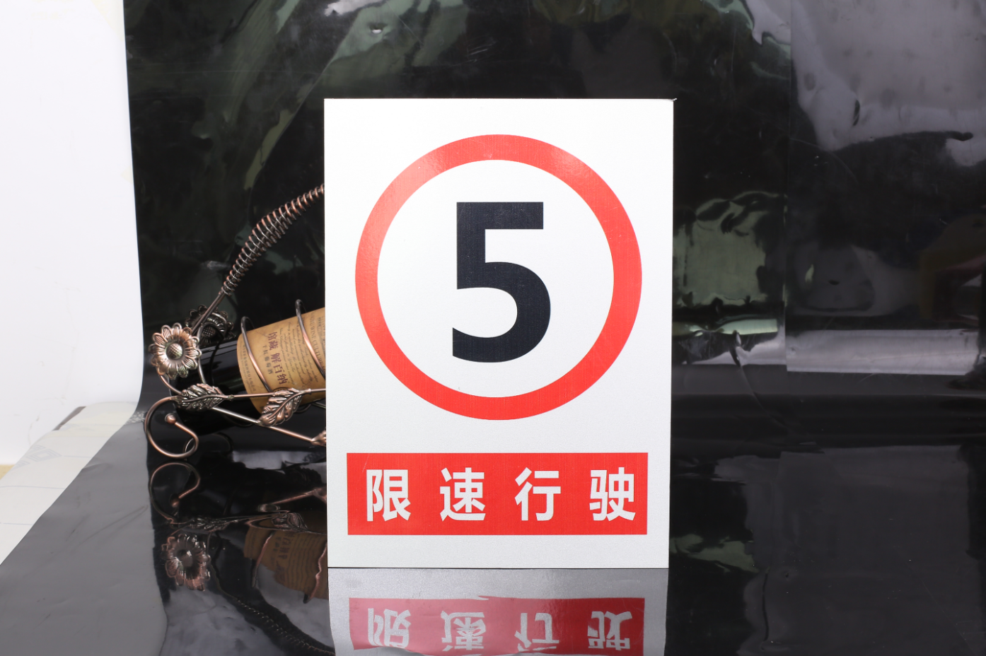 交通限速标志牌限速5公里标牌减速慢行警示牌限速牌铝板反光路牌